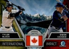 2024 Bowman Chrome International Impact Tyler Black / Owen Caissie #II-25 card