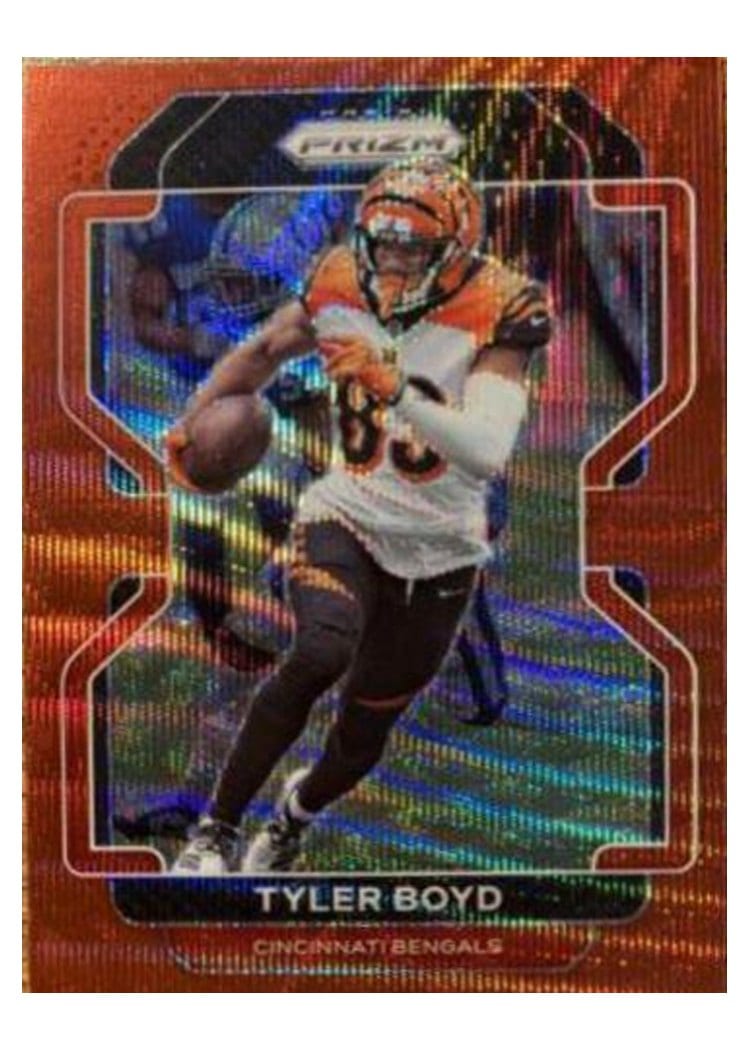 2021 Panini Prizm Base Set Tyler Boyd Red Wave Prizm #270 card