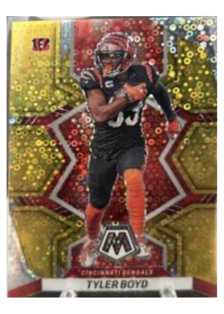 2022 Panini Mosaic Base Set Tyler Boyd No Huddle Gold #43 card