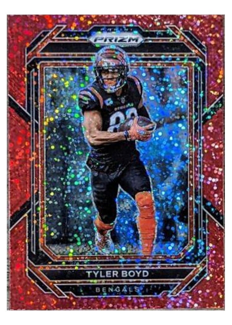 2022 Panini Prizm Base Set Tyler Boyd Red Sparkle #60 card