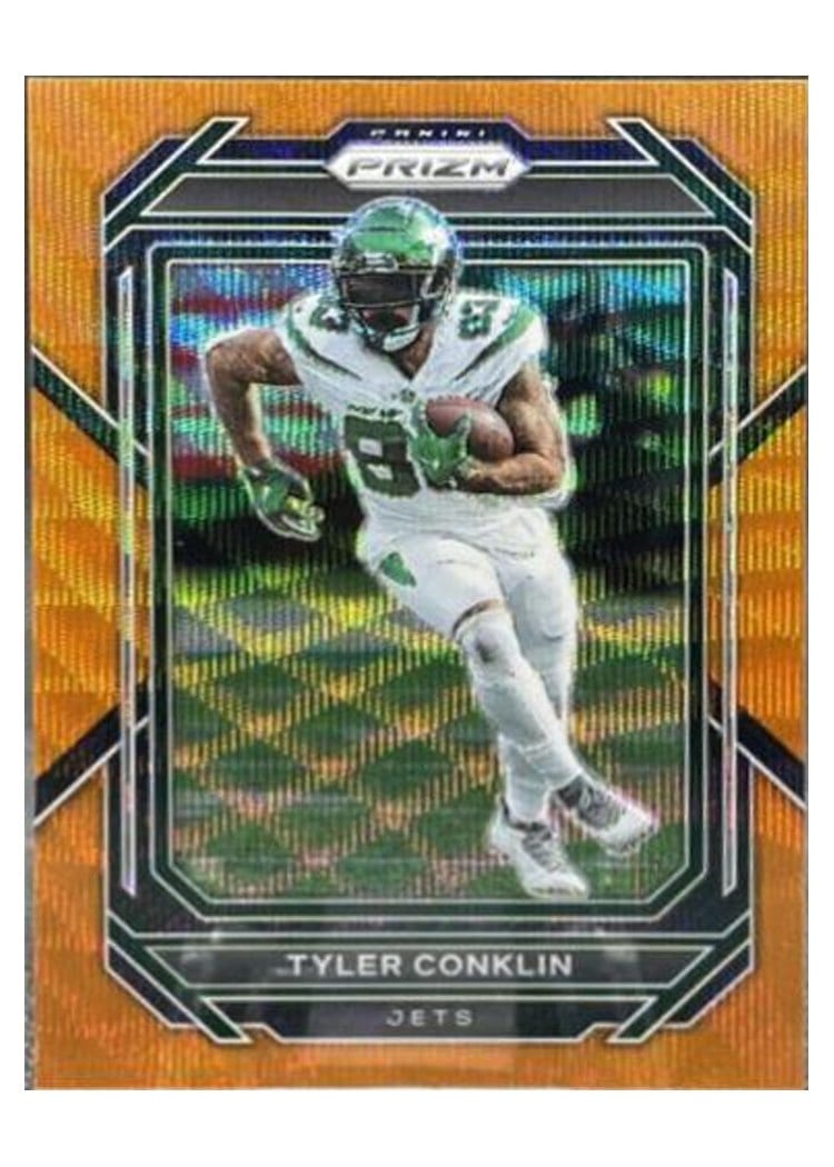 2022 Panini Prizm Base Set Tyler Conklin Orange Wave #229 card