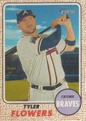 2017 Topps Heritage Base Set Tyler Flowers #30 card