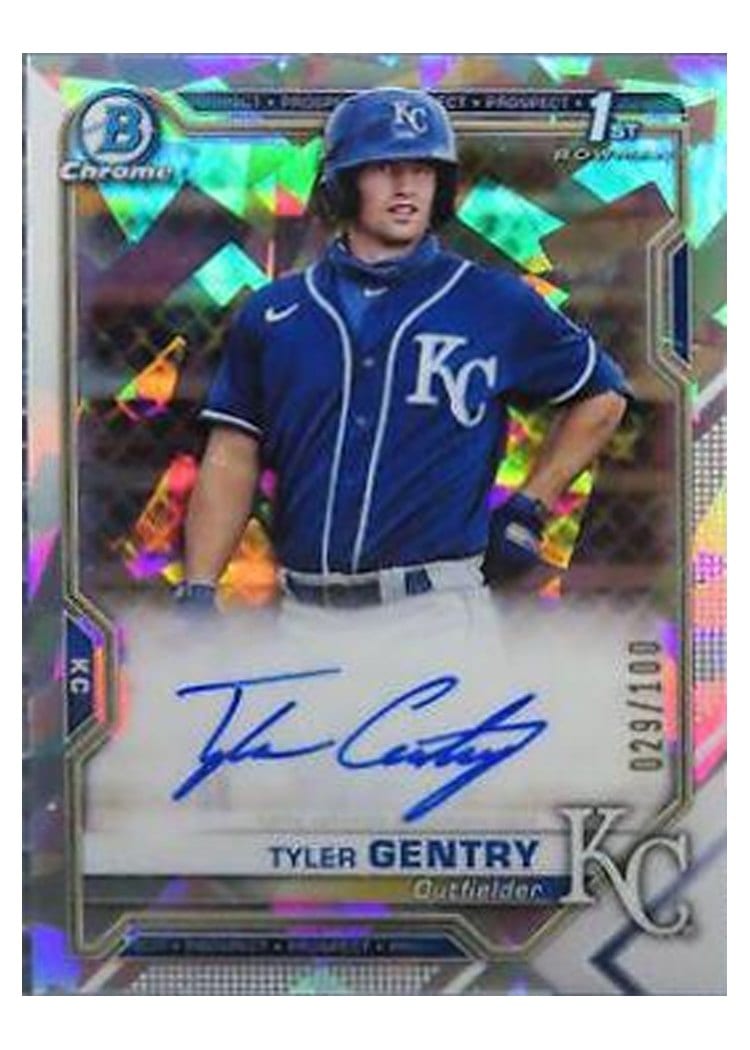 2021 Bowman Chrome Prospect Autographs Tyler Gentry #CPA-TG card