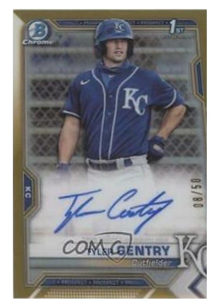 2021 Bowman Chrome Prospect Autographs Tyler Gentry #CPA-TG card