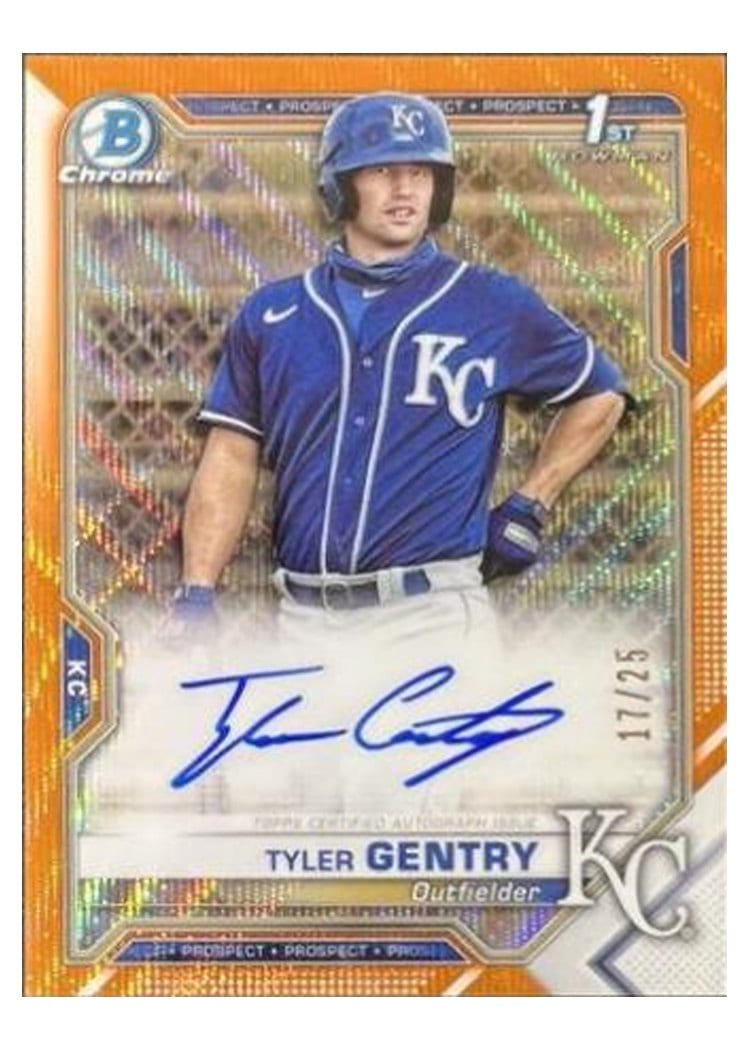2021 Bowman Chrome Prospect Autographs Tyler Gentry #CPA-TG card