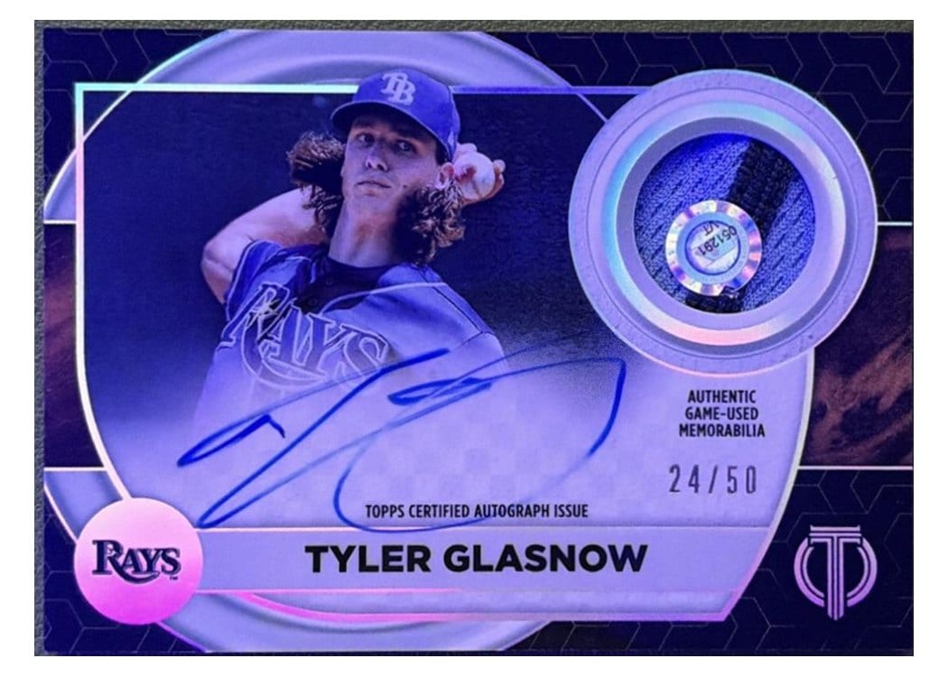 2022 Topps Tribute Autograph Patches Tyler Glasnow #AP-TG card