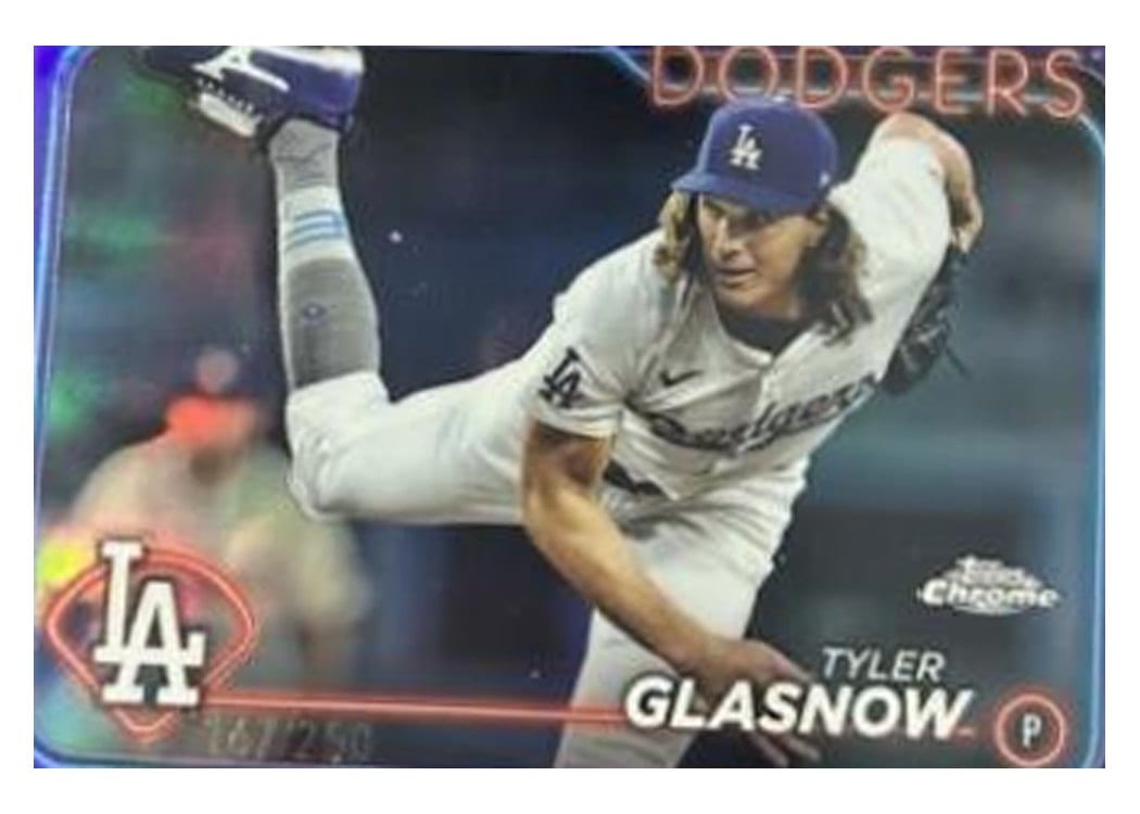 2024 Topps Chrome Base Set Tyler Glasnow #54 card