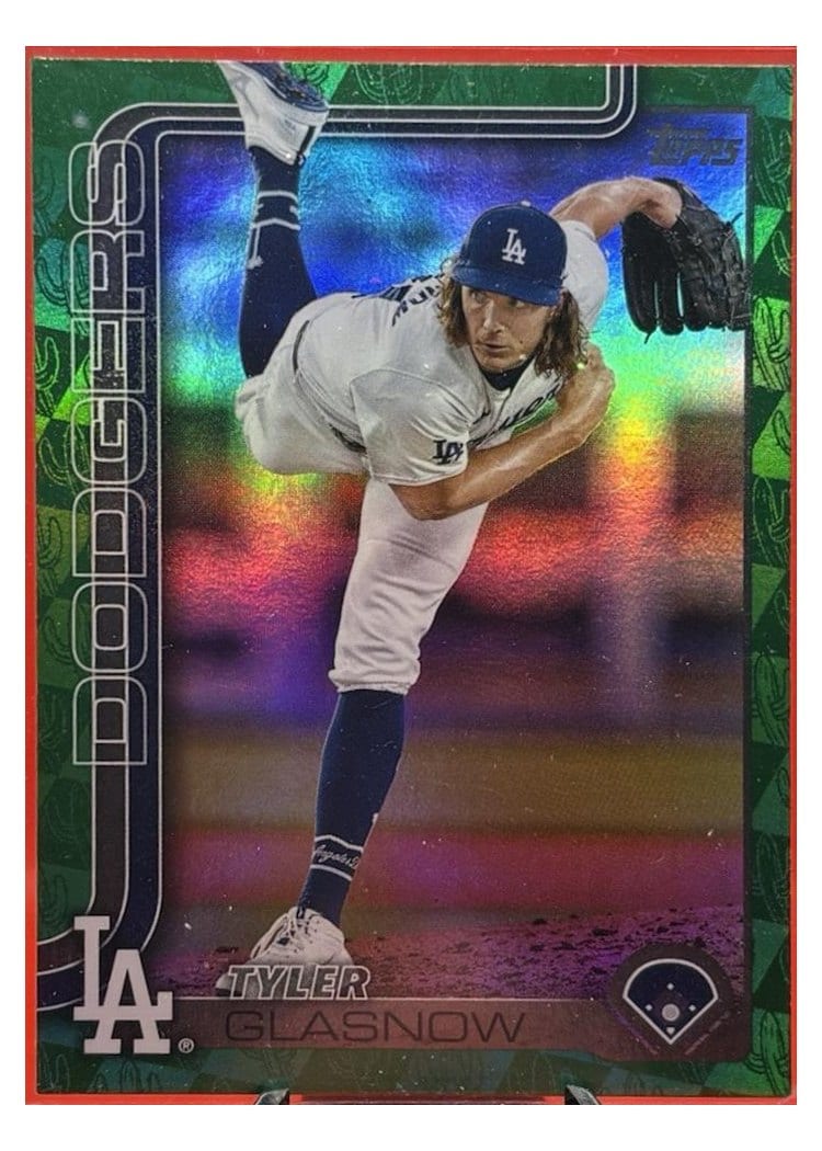 2025 Topps Base Set Tyler Glasnow Spring Training Green #201 card