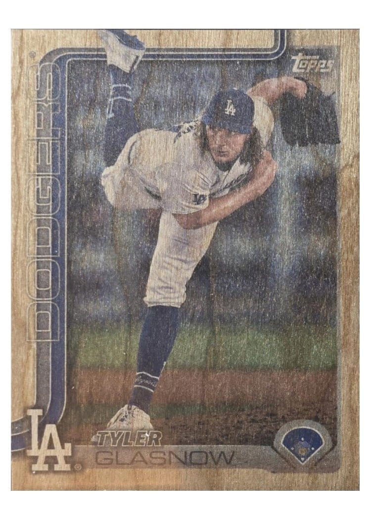 2025 Topps Base Set Tyler Glasnow Wood #201 card