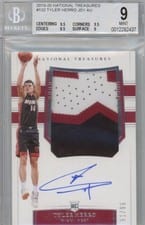 2019 Panini National Treasures Tyler Herro Patch Autograph #132 card