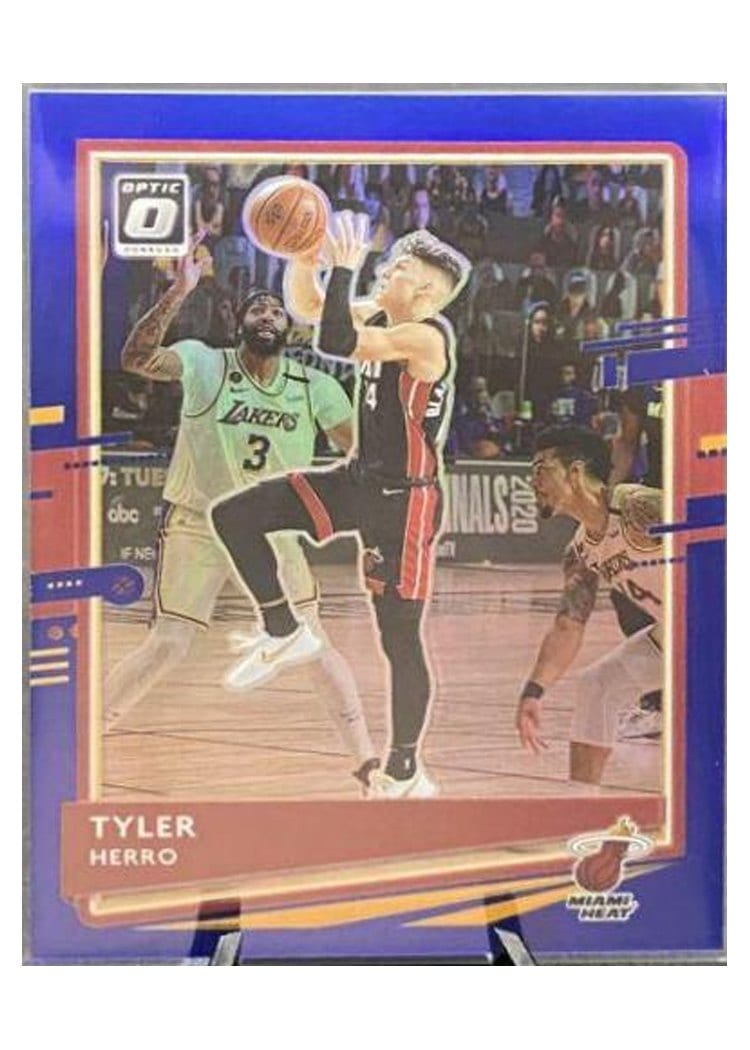 2020-21 Donruss Optic Base Set Tyler Herro Blue #61 card