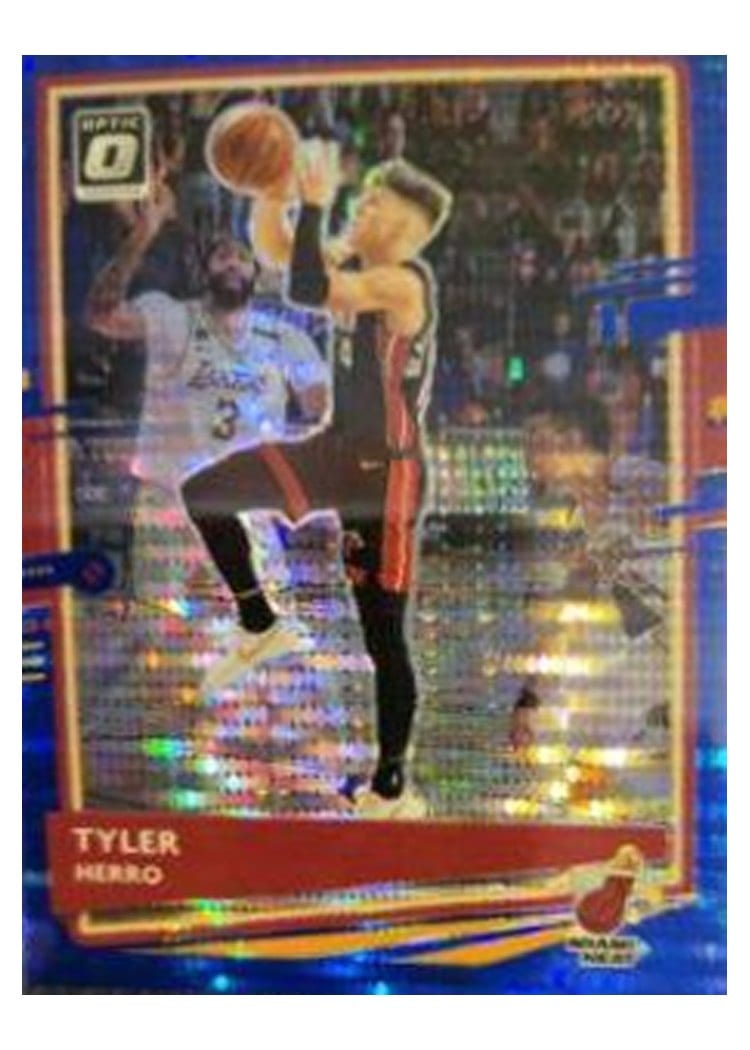 2020-21 Donruss Optic Base Set Tyler Herro Blue Pulsar #61 card