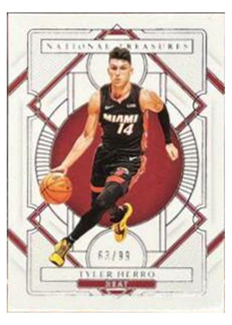 2020-21 Panini National Treasures Base Set Tyler Herro #55 card