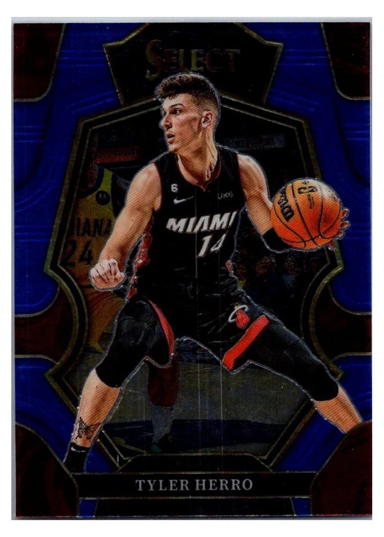 2022-23 Panini Select Base Set Tyler Herro Blue Retail #143 card