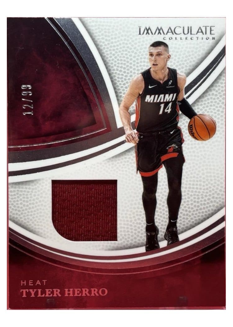 2024-25 Panini Immaculate Collection Materials Set Tyler Herro #25 card