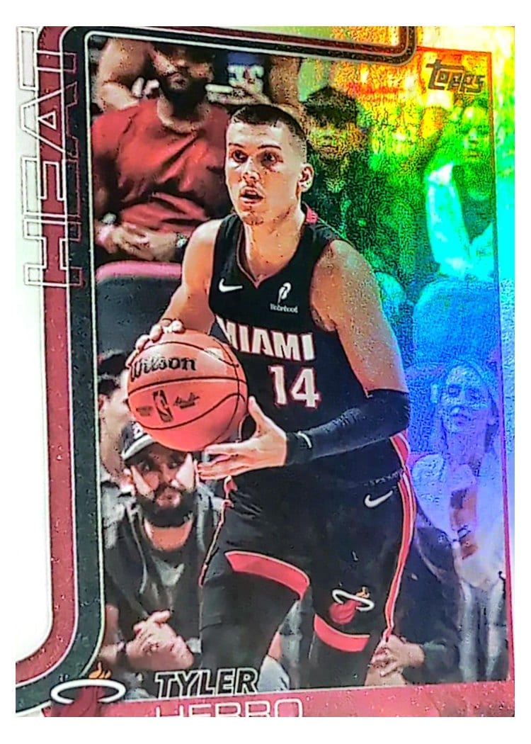 2025-26 Topps Base Set Tyler Herro Rainbow Foilboard #73 card