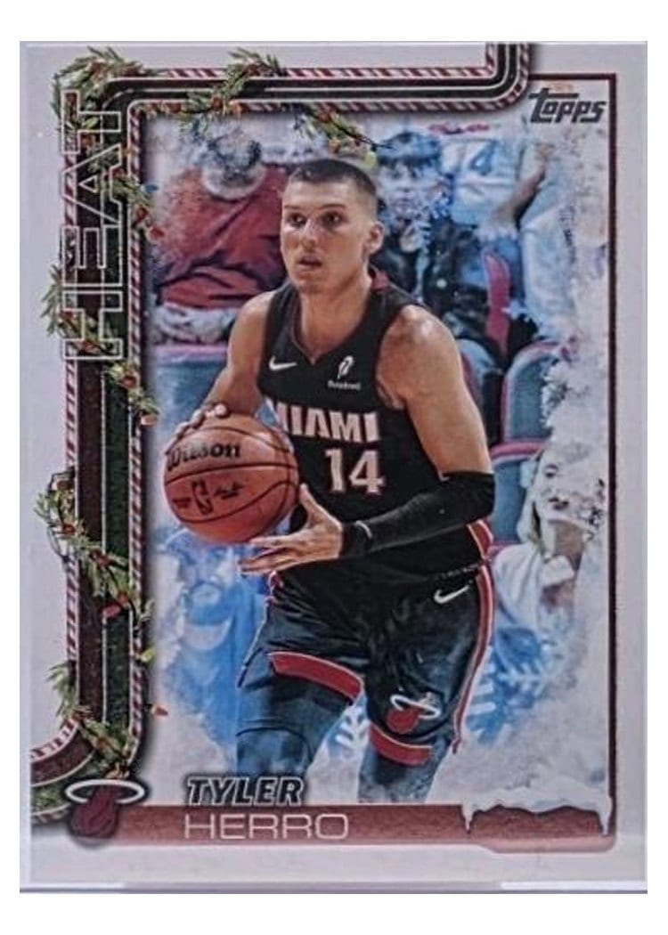 2025-26 Topps Holiday SSP Photo Variations Tyler Herro #SSV-TM card