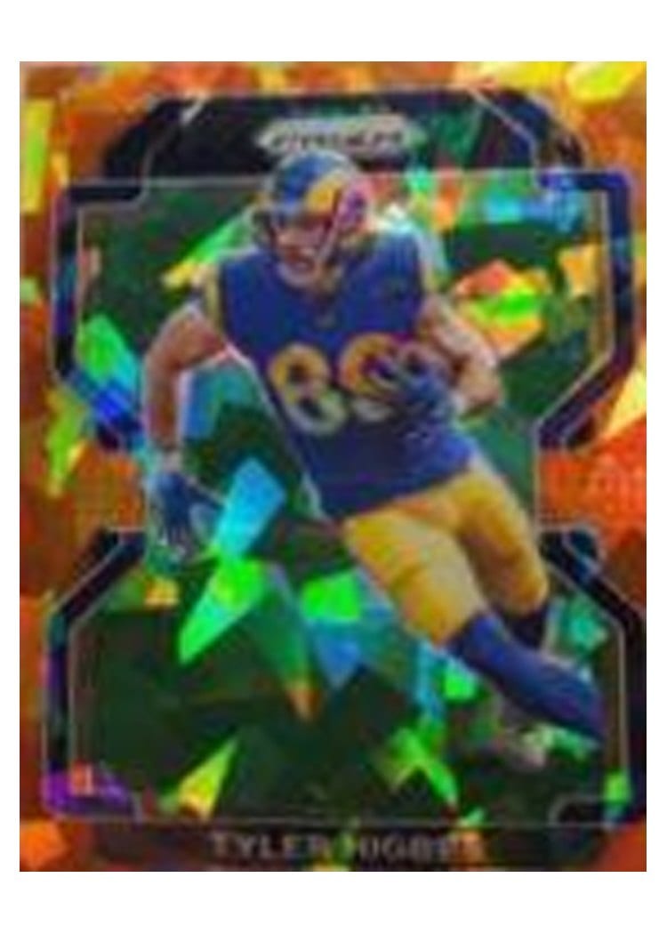 2021 Panini Prizm Base Set Tyler Higbee Orange Ice Prizm #66 card