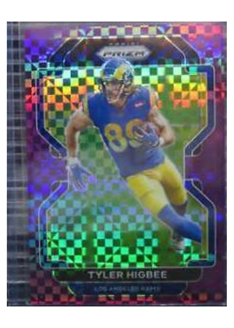 2021 Panini Prizm Base Set Tyler Higbee Purple Power Prizm #66 card