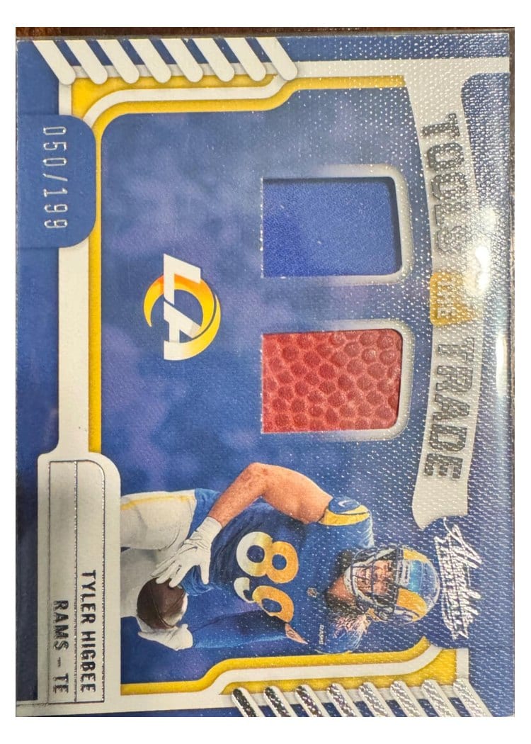 2022 Panini Absolute Tools of the Trade Materials Double Tyler Higbee #TTD-20 card