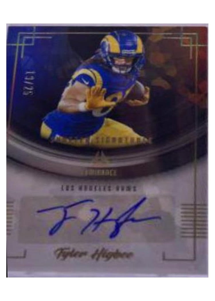 2022 Panini Luminance Shutter Signatures Tyler Higbee #SHU-THI card