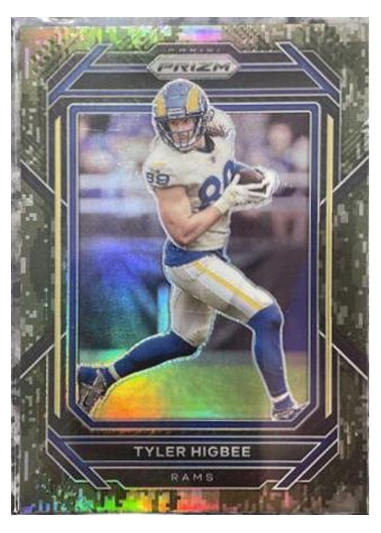 2022 Panini Prizm Base Set Tyler Higbee Forest Camo #163 card
