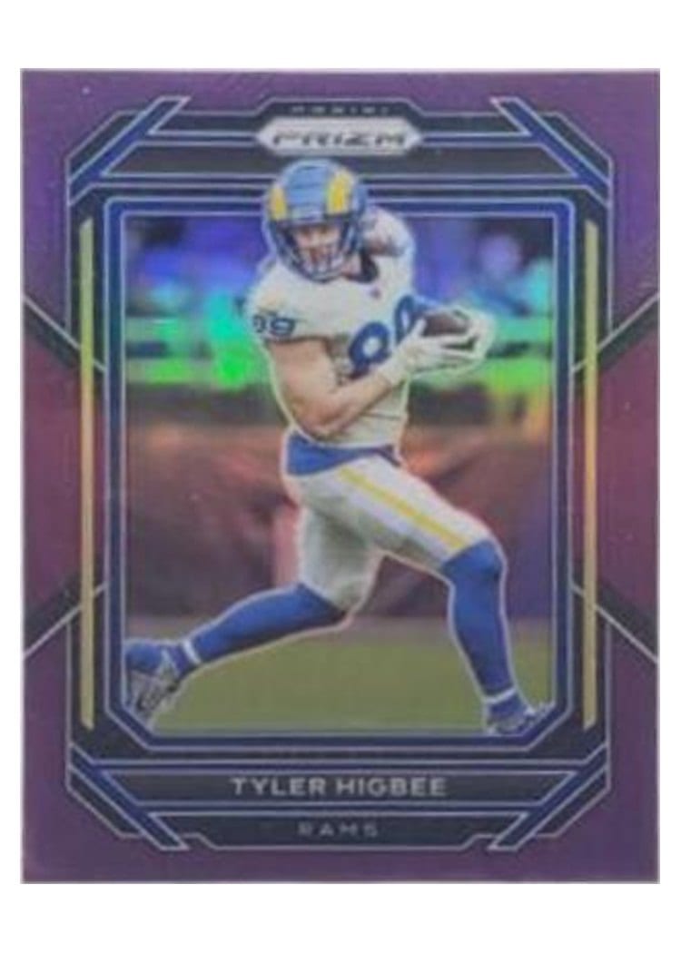2022 Panini Prizm Base Set Tyler Higbee Purple #163 card