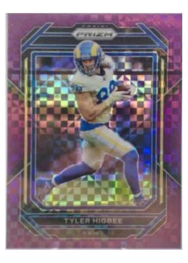 2022 Panini Prizm Base Set Tyler Higbee Purple Power #163 card