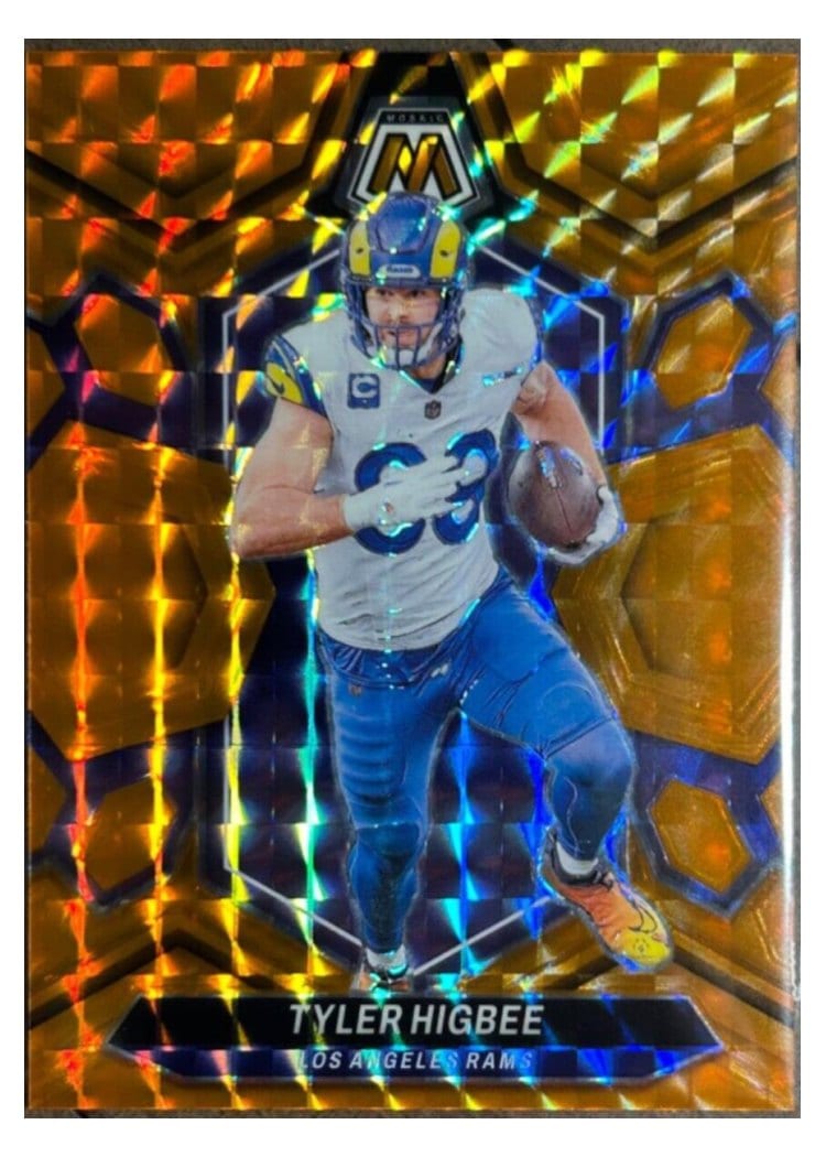 2024 Panini Mosaic Base Set Tyler Higbee Orange #131 card