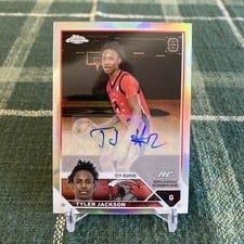 2023-24 Topps Chrome OTE Chrome Autographs Tyler Jackson #A-TJ card