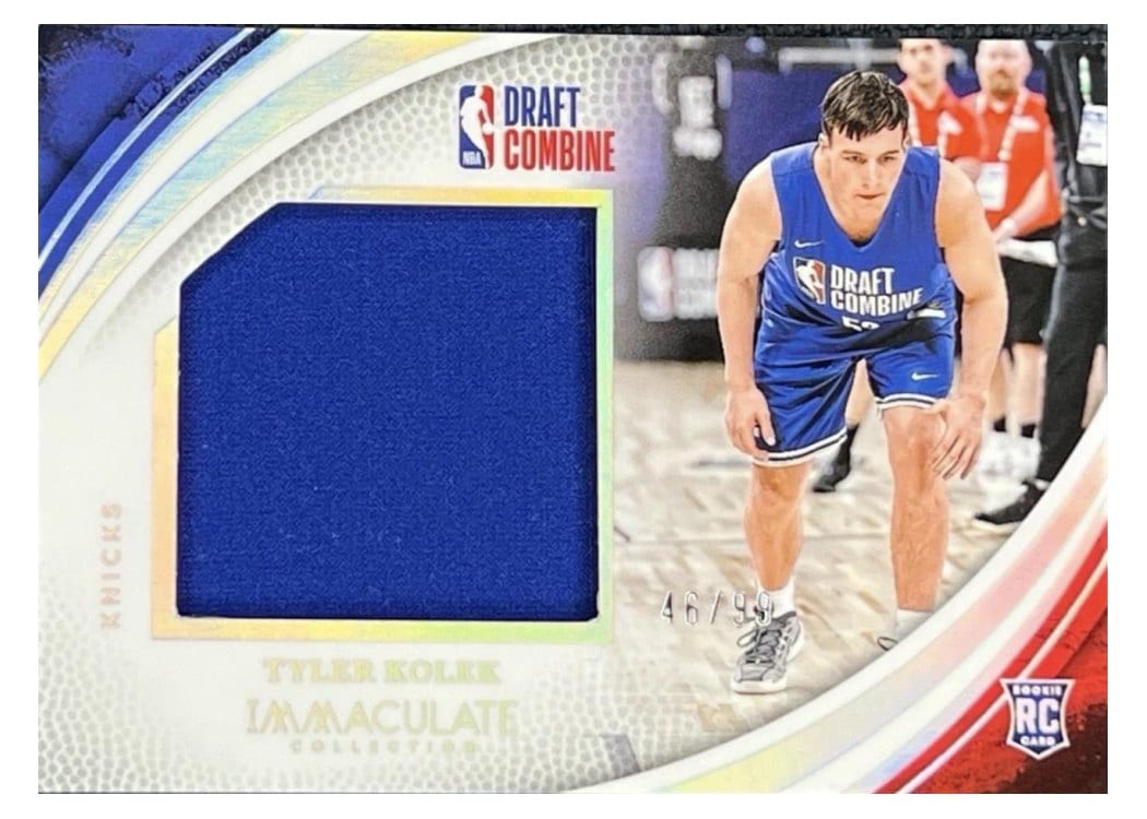 2024-25 Panini Immaculate Collection Draft Combine Memorabilia Set Tyler Kolek #36 card