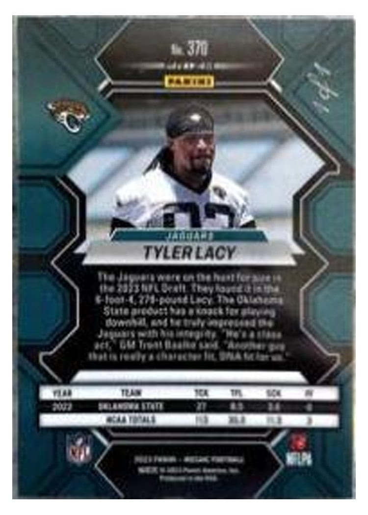 2023 Panini Mosaic Base Set Tyler Lacy #370 card
