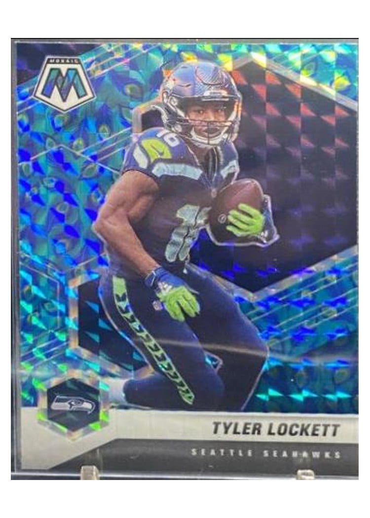 2021 Panini Mosaic Base Set Tyler Lockett Choice Peacock Mosaic #183 card