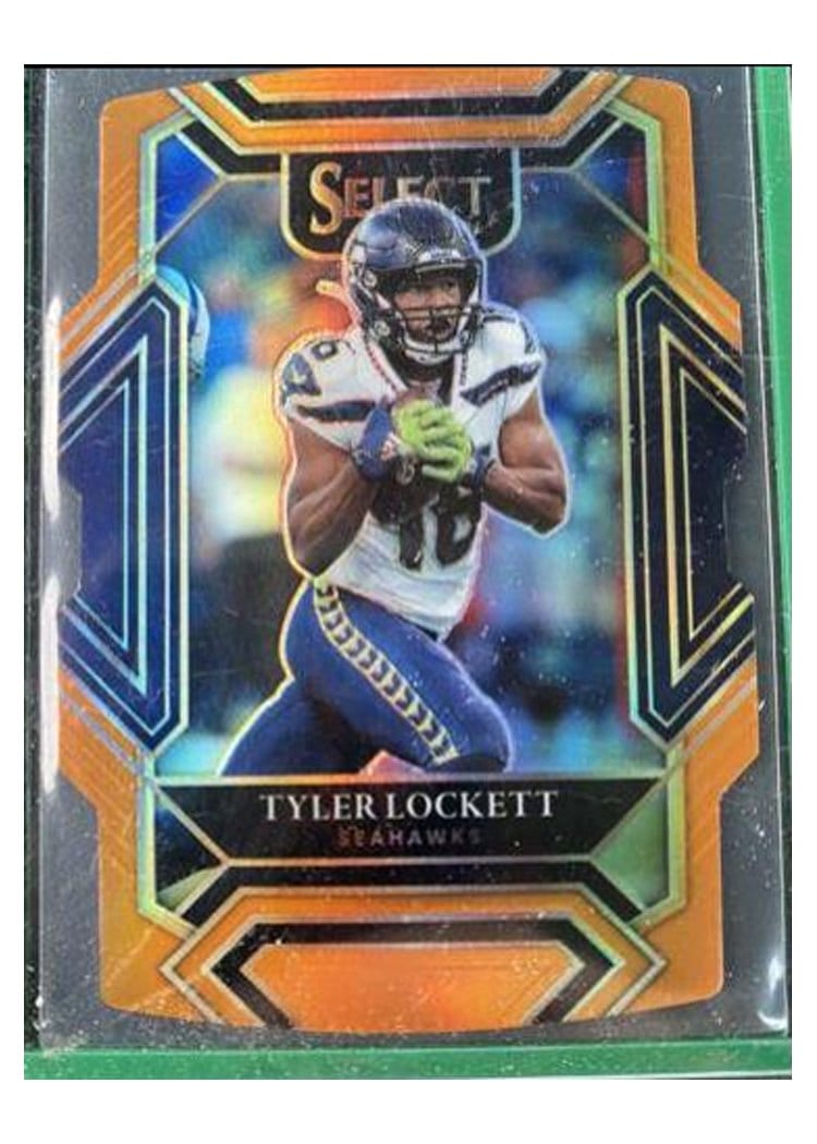 2021 Panini Select Base Set Tyler Lockett Orange Die Cut #230 card