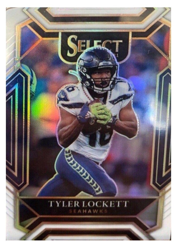 2021 Panini Select Base Set Tyler Lockett White Die Cut #230 card