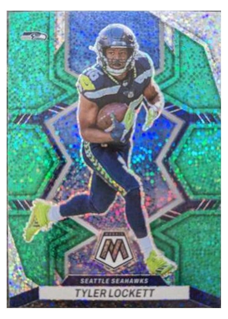 2022 Panini Mosaic Base Set Tyler Lockett Green Sparkle #171 card