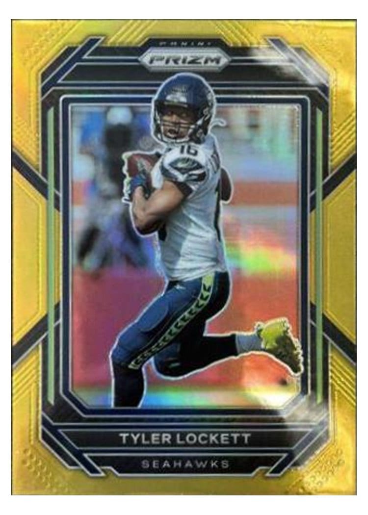 2022 Panini Prizm Base Set Tyler Lockett Gold #257 card