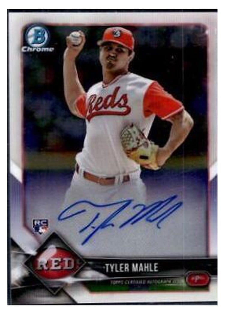 2018 Bowman Chrome Rookie Autographs Tyler Mahle #CRA-TM card