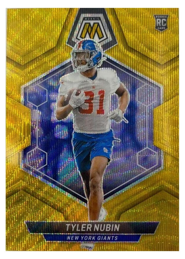 2024 Panini Mosaic Base Set Tyler Nubin Gold Wave #346 card