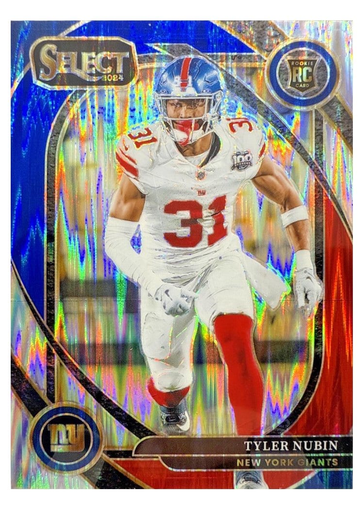 2024 Panini Select Base Set Tyler Nubin Red Blue Prizm Shock #299 card