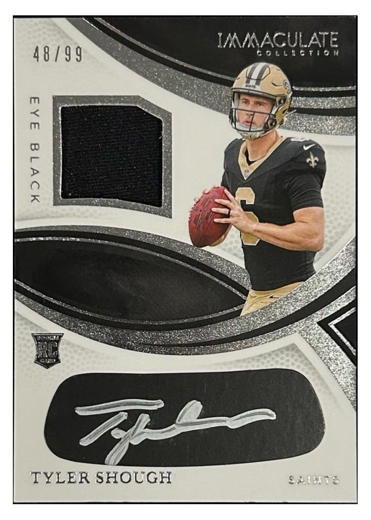 2025 Panini Immaculate Immaculate Signature Patches Rookie Tyler Shough #5 card