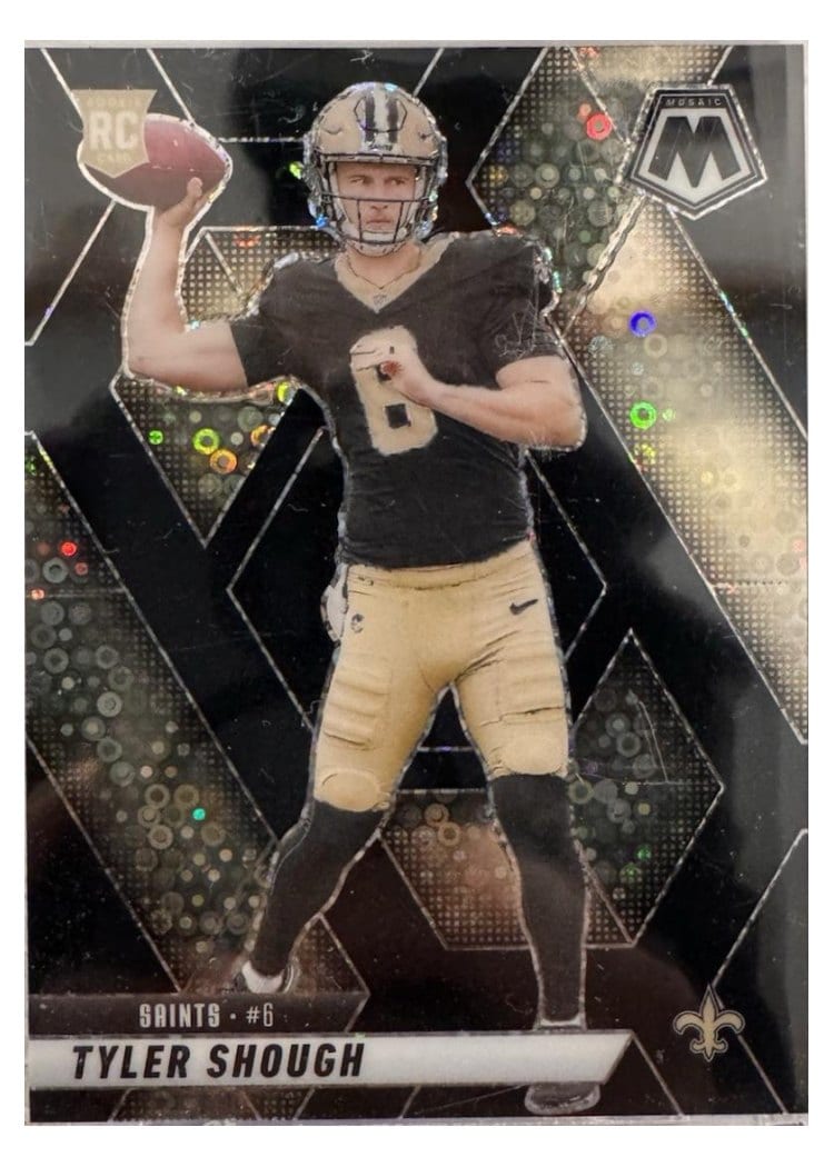 2025 Panini Mosaic Base Set Tyler Shough No Huddle Black #312