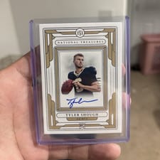 2025 Panini National Treasures Rookie Signatures Field Pass Tyler Shough #5 card