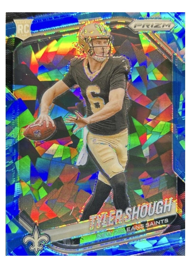 2025 Panini Prizm Base Set Tyler Shough Blue Ice #327 card