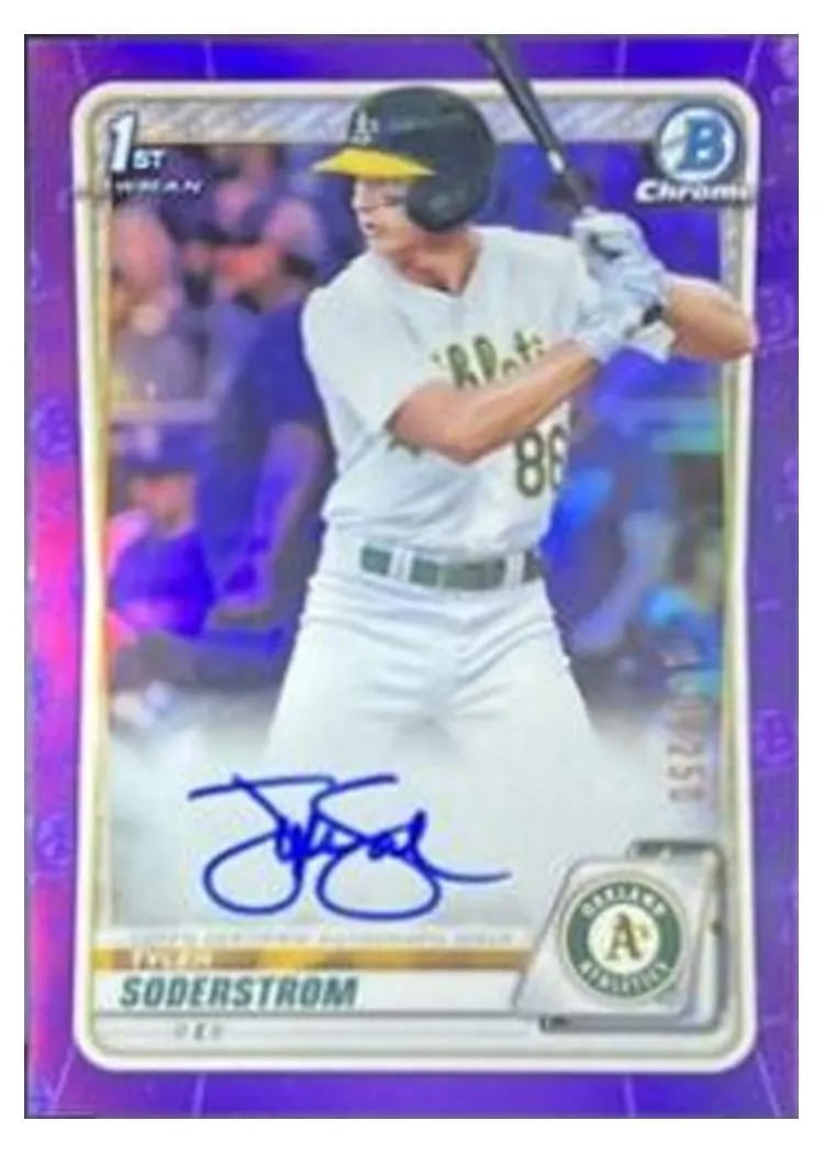 2020 Bowman Draft Picks Chrome Autographs Tyler Soderstrom #CDA-TS card