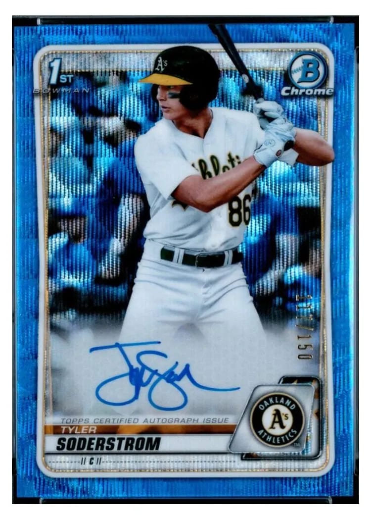 2020 Bowman Draft Picks Chrome Autographs Tyler Soderstrom #CDA-TS card