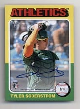 2024 Topps Heritage Mini Real One Mini Autographs Tyler Soderstrom #ROA-TSO card