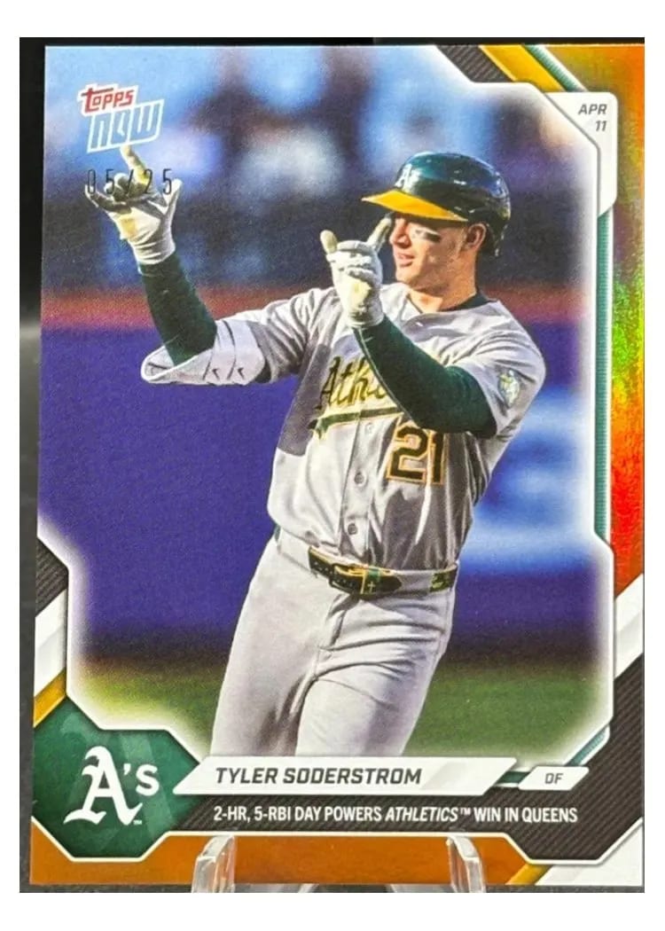 2026 Topps Now Tyler Soderstrom #72 card