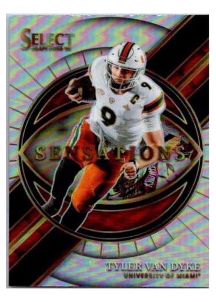 2022 Panini Select Draft Picks Sensations Tyler Van Dyke #SETVD card