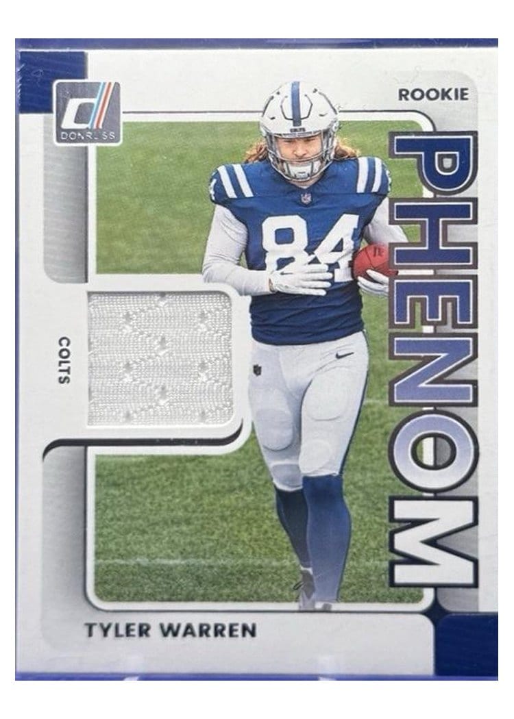 2025 Donruss Rookie Phenom Jerseys Tyler Warren #RPJ-TWN card